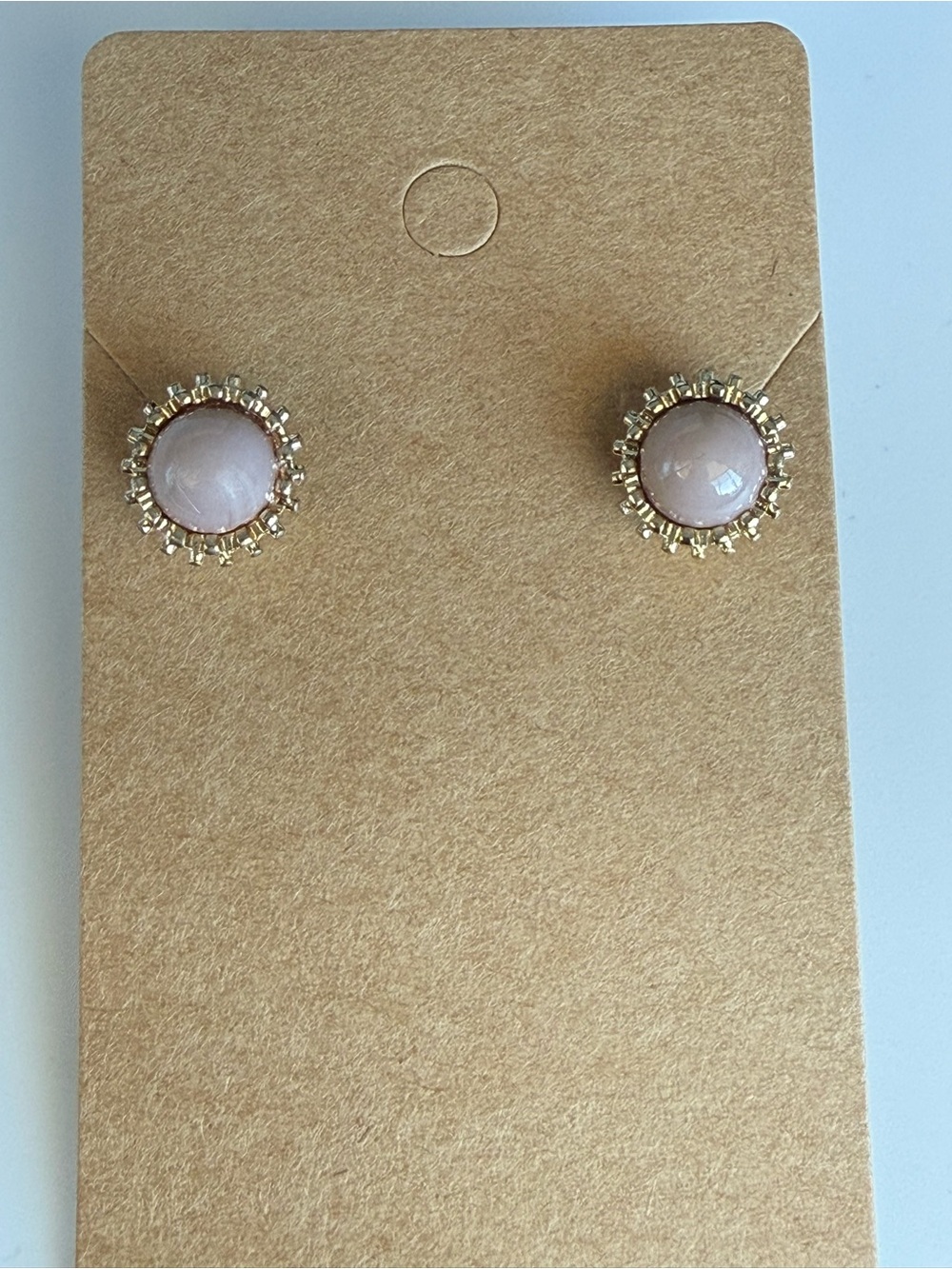 Park Lane Rose Cabochon Halo Stud Earrings